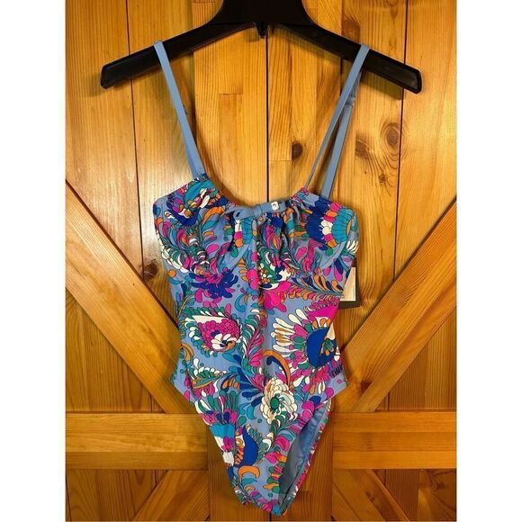 Kate Spade One Piece Swimsuit - Spring Water Size Medium nwt (0128) - Picture 1 of 9